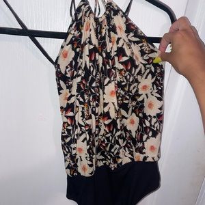 Free People Floral Bodysuit